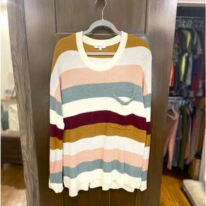 NWOT Madewell color block, striped oversize sweater